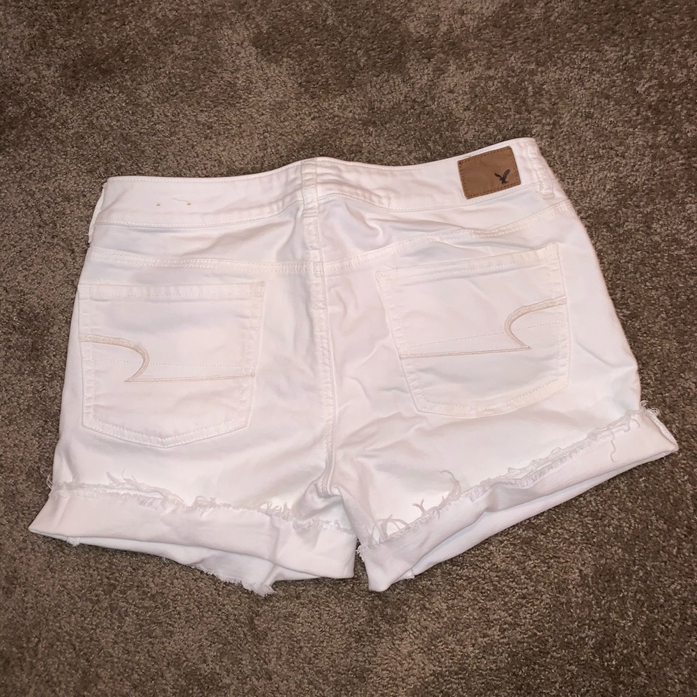 American Eagle Stretch White Jean Shorts